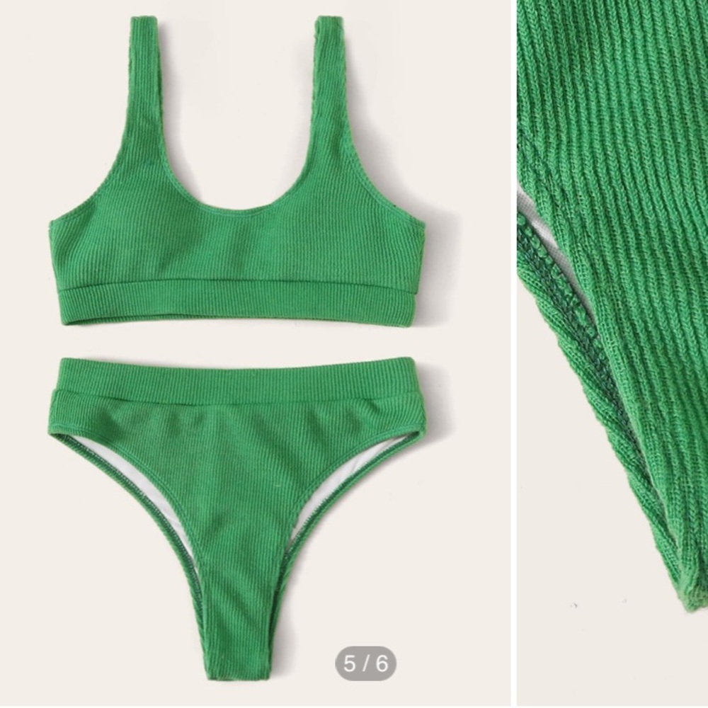 NEW Ribbed High Waisted Bikini - Picture 3 of 4
